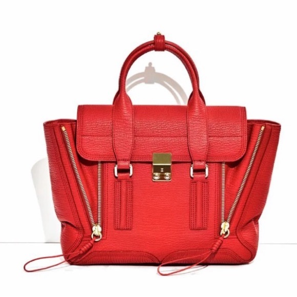 Authentic 3.1 Phillip Lim Red Medium Pashli Satchel - Picture 6 of 7